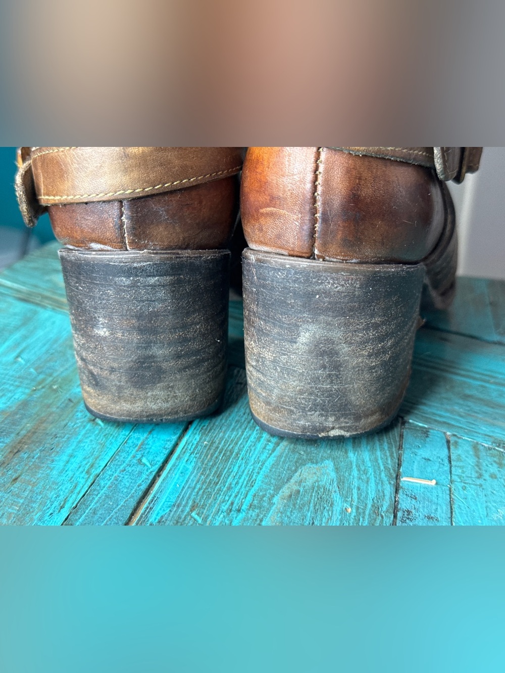 Freebird by Steven | Jules Buckle Leather Boots Size 8 Distressed - Picture 12 of 16